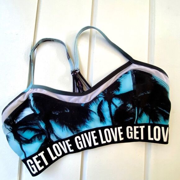 Betsey Johnson Sports Bra Or Bikini Swim Top Size Small - Picture 3 of 5